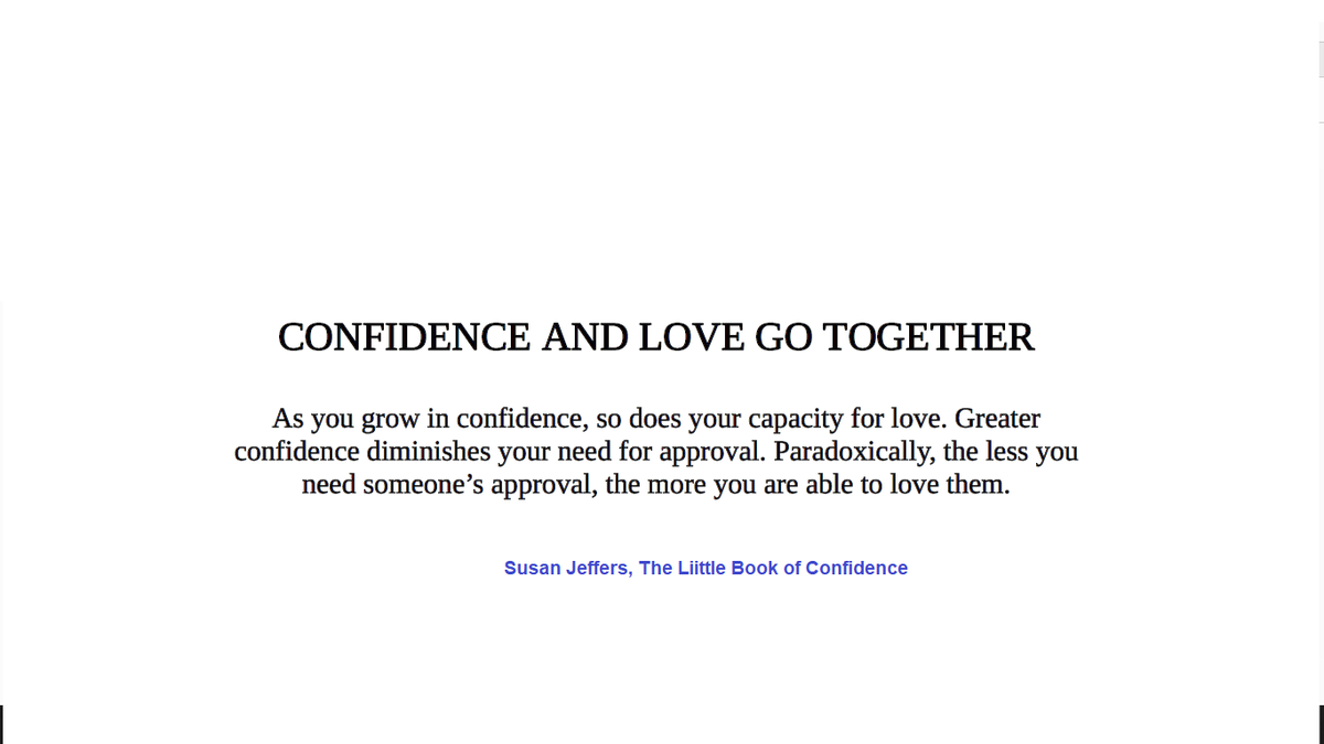 JaniceLobo07's tweet photo. Susan Jeffers, The Liittle Book of Confidence https://t.co/D0I6iUpE5Z