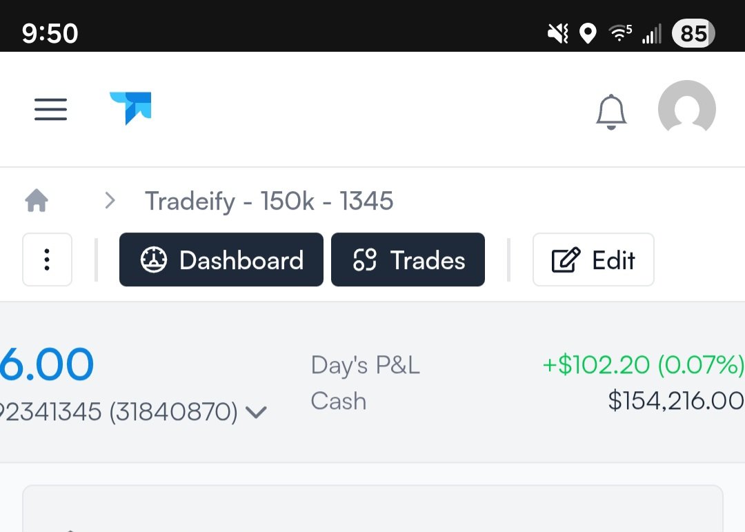 Scalping base hits from my phone while I'm traveling via <a href="/TradersPostInc/">TradersPost</a> on the mobile web app. I'm on day 8 of a winning streak now and sticking to the rules.