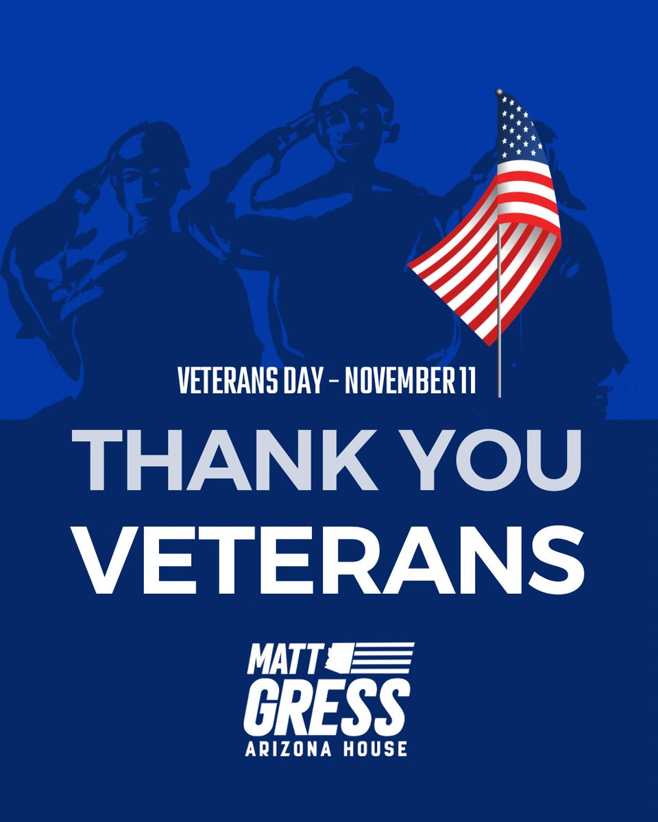 Today, we recognize the courage and service of America’s veterans.

Their commitment to duty and country preserves the freedoms we all cherish.

Thank you to every man and woman who has served.