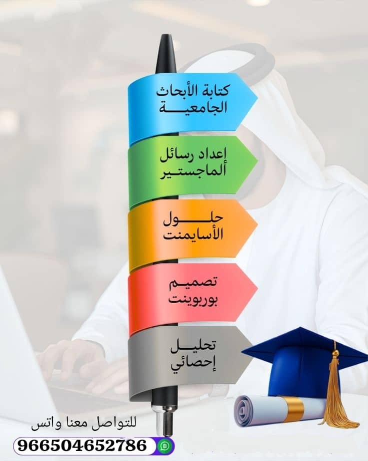 💼 حلول أكاديمية متكاملة تلبي جميع احتياجاتك!
☑ مشاريع موارد بشرية
☑ جامعة الملك سعود
☑ مشاريع دكتوراة
☑ مشاريع جامعية
☑ جامعة الشارقة
☑ بحوث نشر
☑ مشاريع حاسب
☑ جامعة الإمام
☑ تحليل بيانات
☑ مشاريع برمجة
اسبوع_الدراسات_العليا
الجامعه_الاسلاميه
جامعه_الملك_سعود
بالرياض