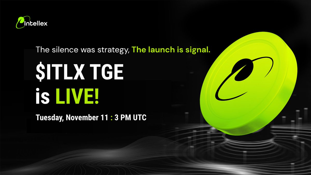intellex_xyz's tweet image. 🚀 It’s Time, The $ITLX TGE is LIVE!

The next chapter of Intellex begins today.
 $ITLX, the rail for memory in motion, is officially launching.

🧠 Powering AI x Web3 interoperability
 💎 Enabling Gatherers, Anchors &amp;amp; Sculptors
 🌍 Built on NEAR for transparent, community-first
