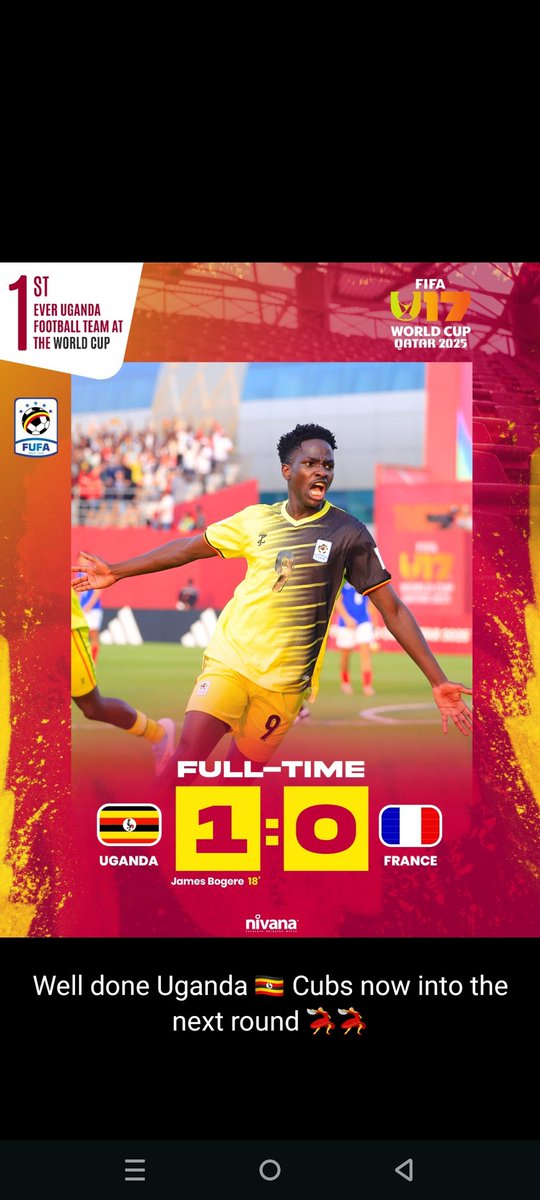 EverGreen_256's tweet photo. Mbappe is just lucky he wasn't born in the Bogere era 😁 Congratulations young men on a historic win.
#UGAFRA
#U17WC https://t.co/K4YY5DEada