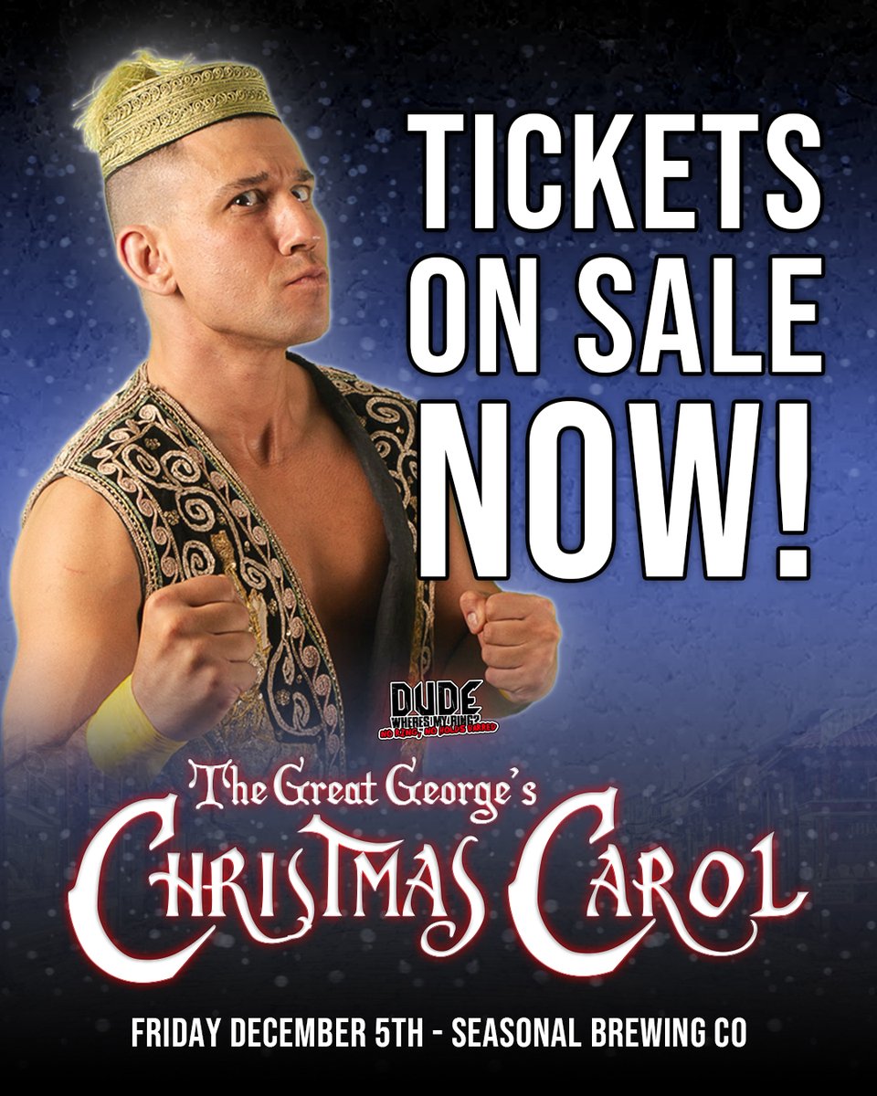 🎄 𝐆𝐑𝐄𝐀𝐓 𝐆𝐄𝐎𝐑𝐆𝐄'𝐒 𝐂𝐇𝐑𝐈𝐒𝐓𝐌𝐀𝐒 𝐂𝐀𝐑𝐎𝐋 🎄
🚨 𝙏𝙄𝘾𝙆𝙀𝙏𝙎 𝙊𝙉 𝙎𝘼𝙇𝙀 𝙉𝙊𝙒! 🚨
▶ dwmr-carol.eventbrite.com ◀