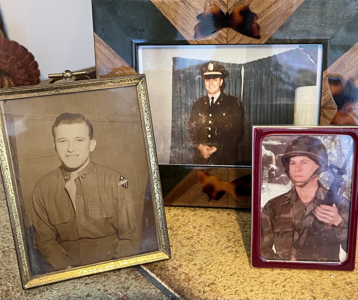 Happy Veterans Day - My Dad, Floyd Sheffield, my husband, Jack Harris and my brother,
 Patrick Sheffield.
