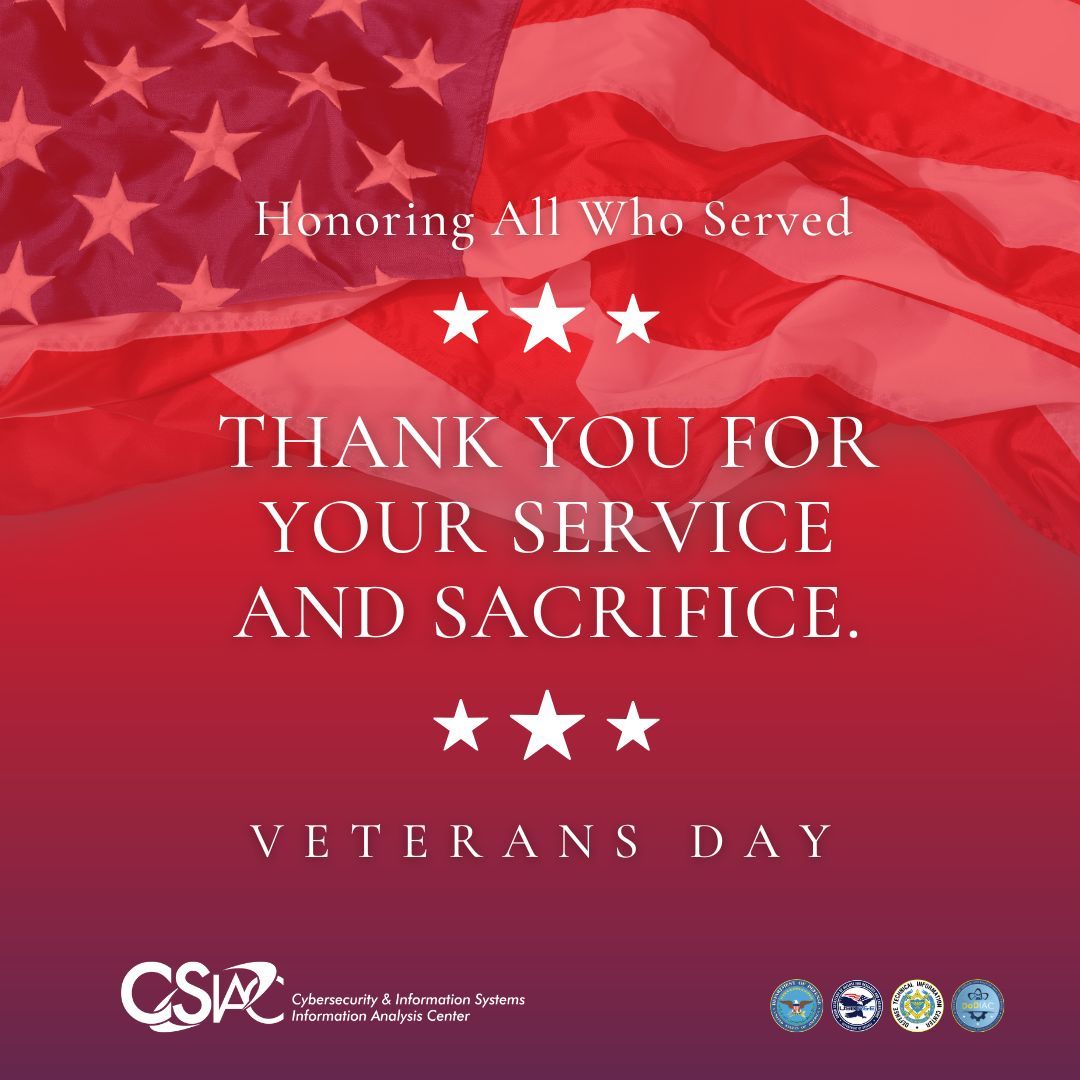 DoD_CSIAC's tweet image. This November 11, we express our heartfelt gratitude to all military veterans for their bravery, service, and sacrifice. Thank you for honoring our flag and protecting our freedoms. Happy Veterans Day!

#happyveteransday #veteransday #usveterans #militaryveteran #usa