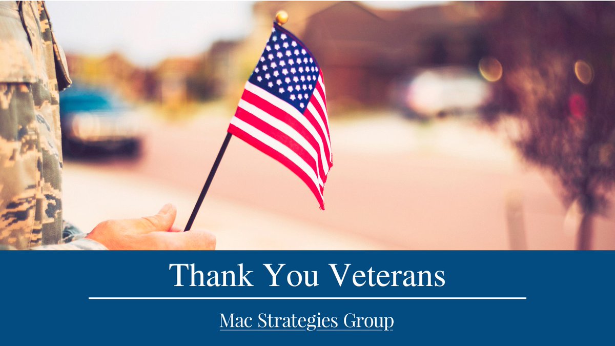 MacStratGrp's tweet photo. Today, we honor and thank all the veterans who served our nation with courage and commitment. 🇺🇸 https://t.co/WKZrzVZD4n