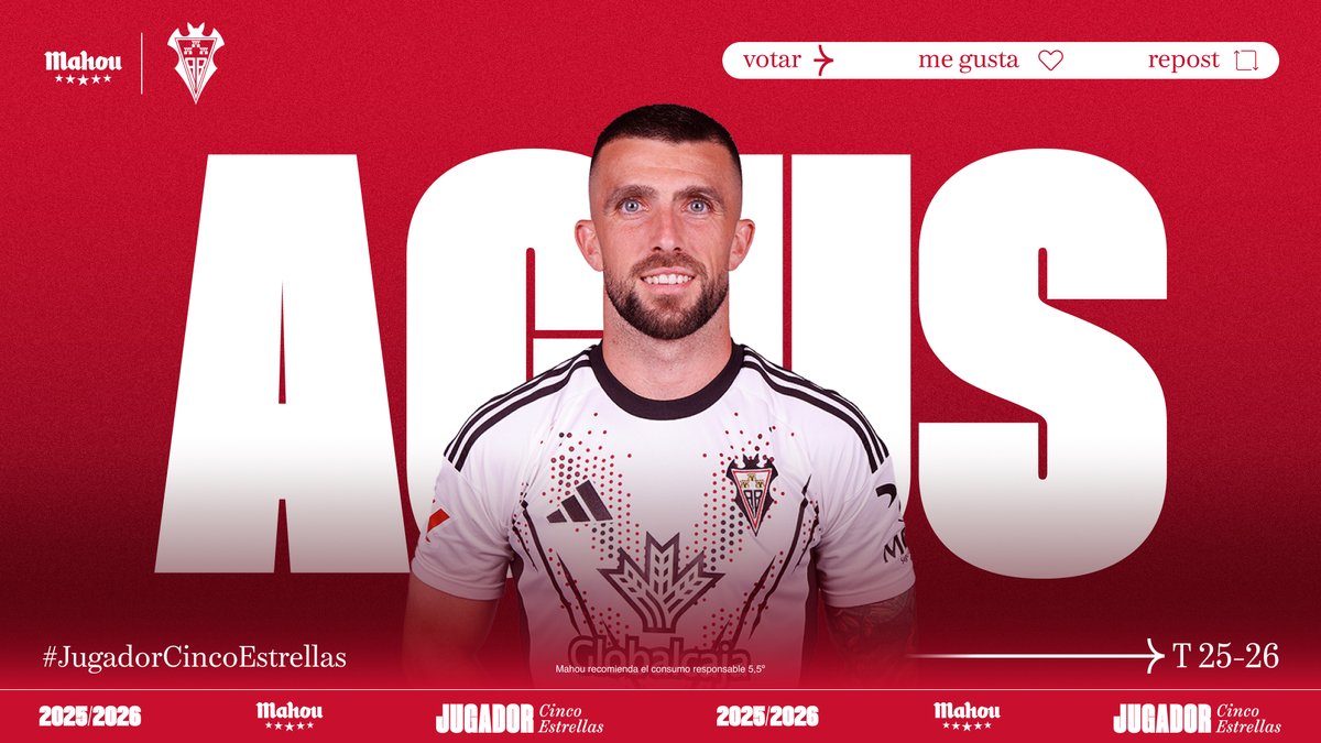 futbolmahou's tweet photo. RT o MG si crees que @Agus5Medina ha sido el #JugadorCincoEstrellas del @AlbaceteBPSAD en octubre. (6/6) https://t.co/5jA3ZSiVct