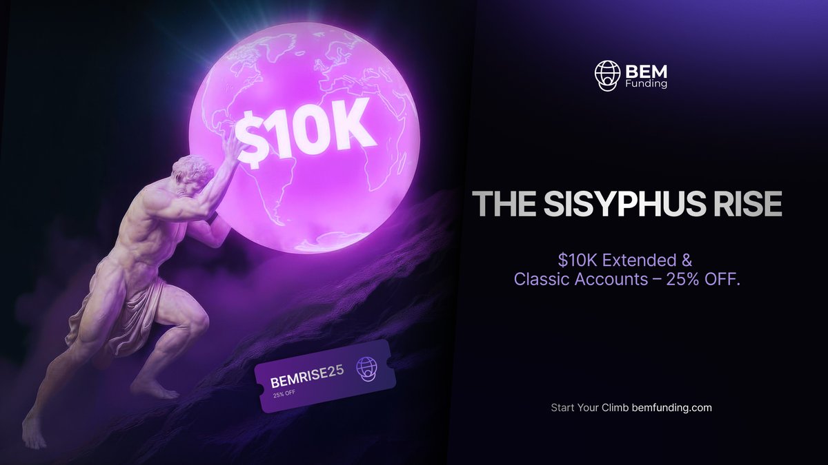 $10K Extended &amp; Classic Accounts — 25% OFF

Limited spots. No countdowns. No promises.

Use code: BEMRISE25

Start your climb → bemfunding.com