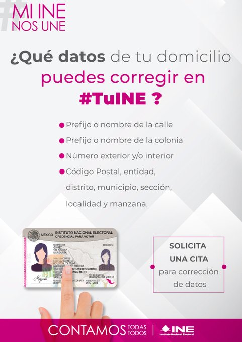 ¡Haz tu cita! Accede a acortar.link/MKTYj y corrige tus datos.
