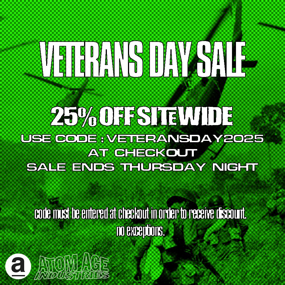 VETERANS DAY SALE! 25% OFF SITE WIDE. NOW THROUGH THURSDAY AT MIDNIGHT PST. - youtu.be/KzaGvnEZMRE?si…