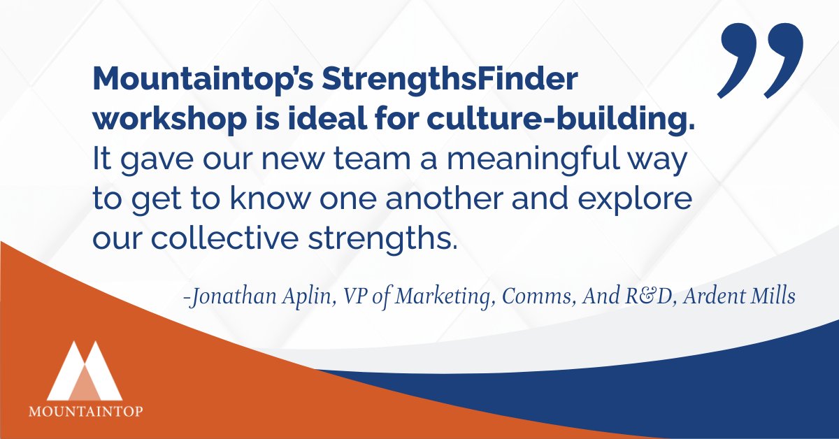 We’re big fans of <a href="/Gallup/">Gallup</a>’s @CliftonStrengths assessment and leverage it to help teams get to know one another and work together better. Learn more about our strengths-based team building approach: na2.hubs.ly/H020vPL0