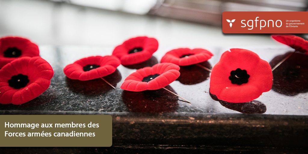 Le Jour du Souvenir, nous honorons la vie des Canadiens qui ont servi dans les forces armées.

Depuis juin 2018, par la @SGFPNO, le <a href="/ONgouv/">Gouv de l’Ontario</a> a investi plus de 4 millions de dollars pour financer des projets de la <a href="/RoyalCdnLegion/">The Royal Canadian Legion</a> dans le Nord de l’Ontario. 

<a href="/ONnord/">Développement et croissance économique du Nord</a>