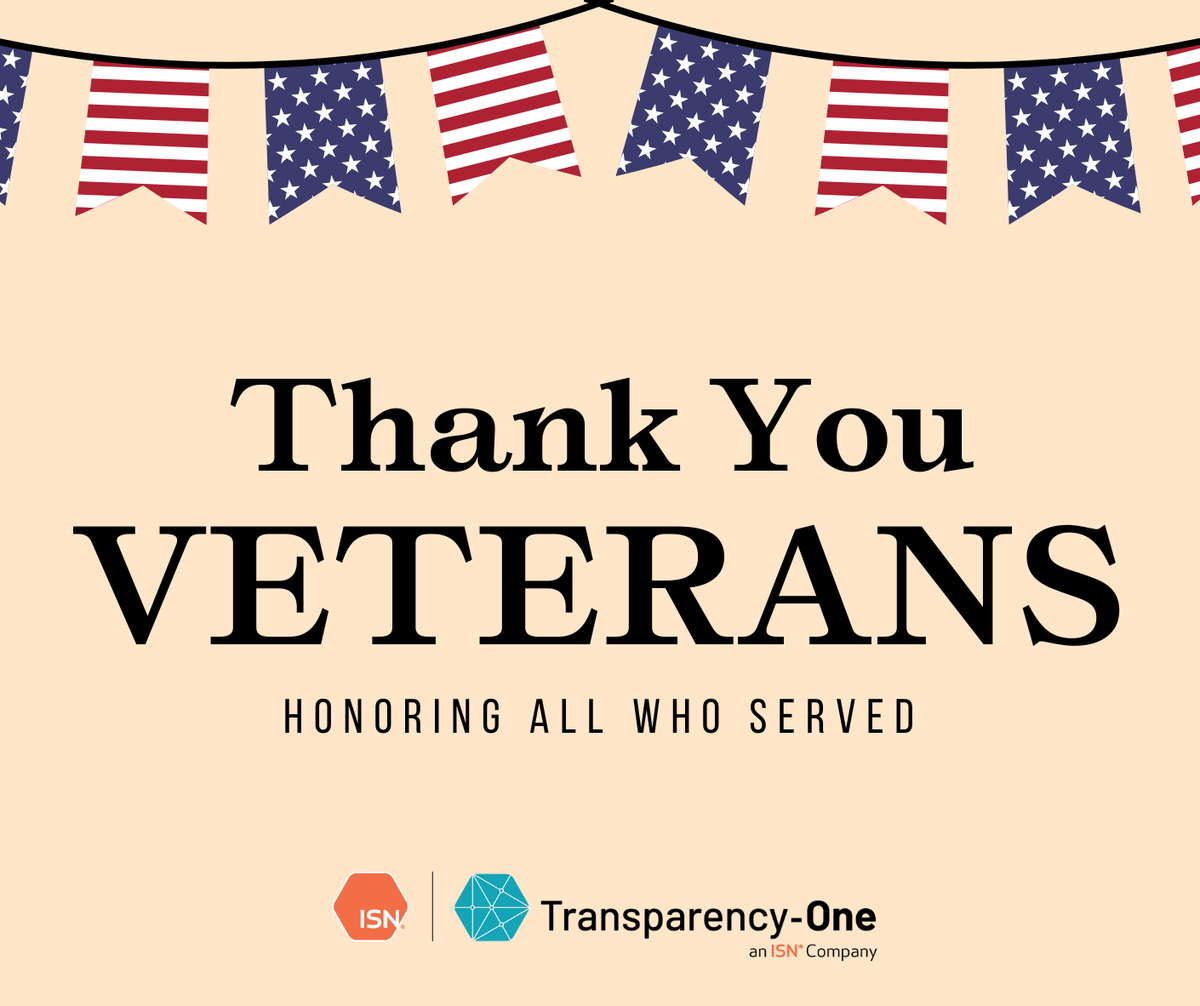 Transparency-One honors the Veterans who protect our freedom. Thank you for your service.