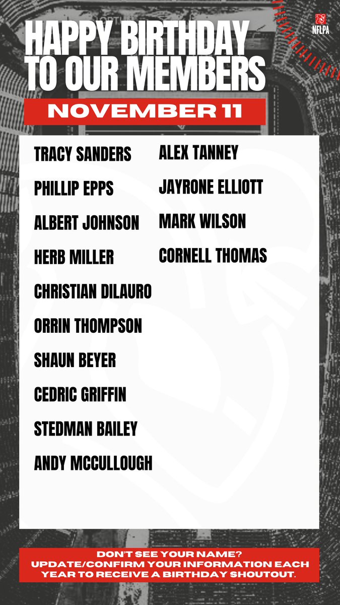 Happy Birthday enjoy your day of celebration! 
@Whynot8teen <a href="/AJinsuresME/">Albert Johnson III (AJ)</a>  <a href="/Herb_Miller21/">Herb Miller III</a> @Cjdilauro67 @Big_ot <a href="/shaun_beyer/">Shaun Beyer</a> @cedlg8 <a href="/bailey_stedman/">Stedman Bailey</a>
<a href="/AndyMackTV/">Andy McCullough</a> @alextanney