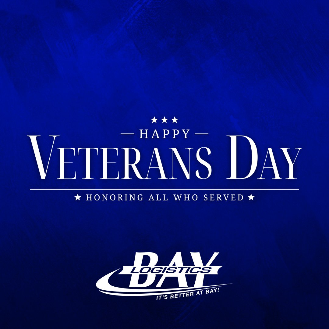 To those in uniform serving today and to those who have served in the past, we honor you today and every day. Thank you for your time, bravery, and sacrifice for this country. Happy Veterans Day! #veteransday #wethankyou

baylogistics.com