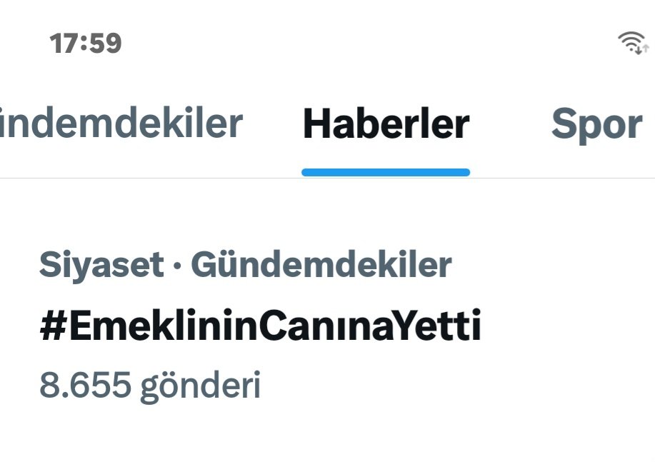 Saat= 18:00

Her iki TAG GÜNDEM 👇

#EmeklininCanınaYetti
#5000KısmininCanınaYetti