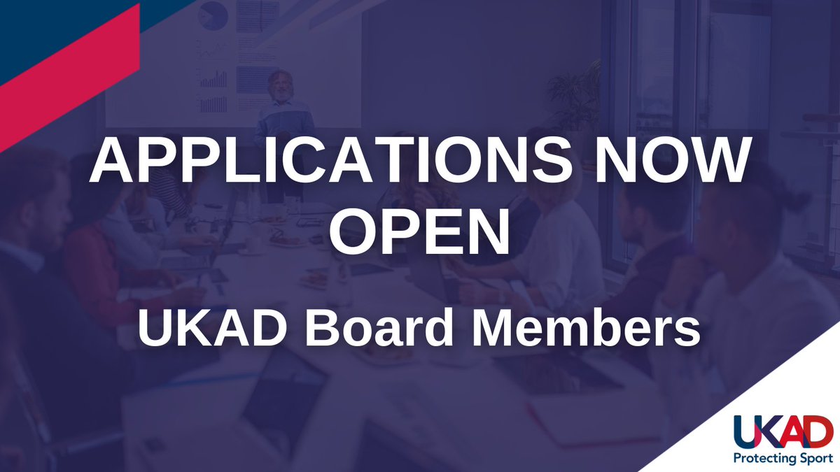 ukantidoping's tweet image. There is still time to apply to join UKAD's Board. 

The Board is seeking experts with specialisms in pharmaceuticals, sports medicine, physiotherapy, nutrition, or in similar disciplines to apply.

Read UKAD's article about the roles ⬇️
brnw.ch/21wXojc