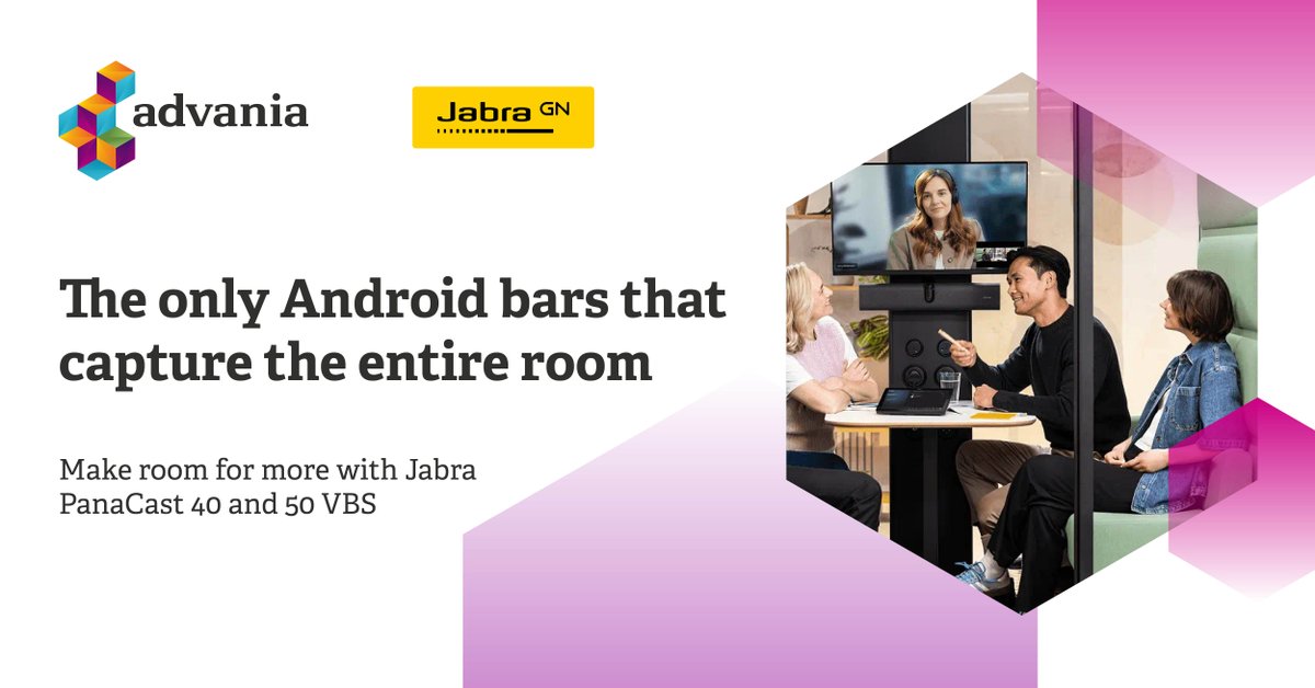 Capture the entire room during video calls, with the Jabra PanaCast 40 and 50 VBS.

Make room for more with Jabra and Advania. Contact us to find out more: ow.ly/WYTM50Xl2hB