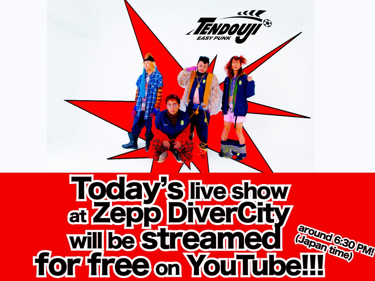 ❮❮ 𝙉𝙀𝙒𝙎 ❮❮⚽︎

『TENDOUJI "BUDOKAN" -元気でいてね-』
2025.11.12 wed @ ZeppDivercity(TOKYO)

本日のTENDOUJI ONEMAN SHOWを
YouTubeにて無料生配信いたします🔥🔥

오늘 TENDOUJI ONEMAN SHOW를 YouTube에서 무료 생중계합니다.

YouTube channel🔻
youtube.com/@tendouji?si=U…