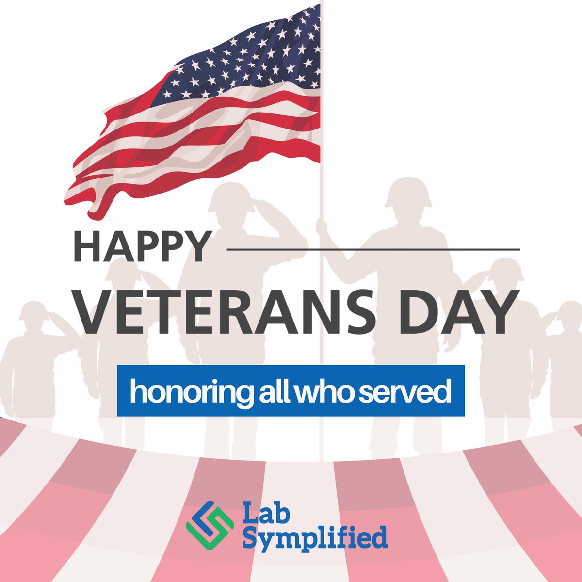 labsymplified's tweet image. At Lab Symplified, we pause to express our deepest gratitude to the brave men and women who have worn the uniform of our nation. Your courage, sacrifice, and dedication safeguard the freedoms that allow us to serve our laboratory community with purpose and innovation every day.