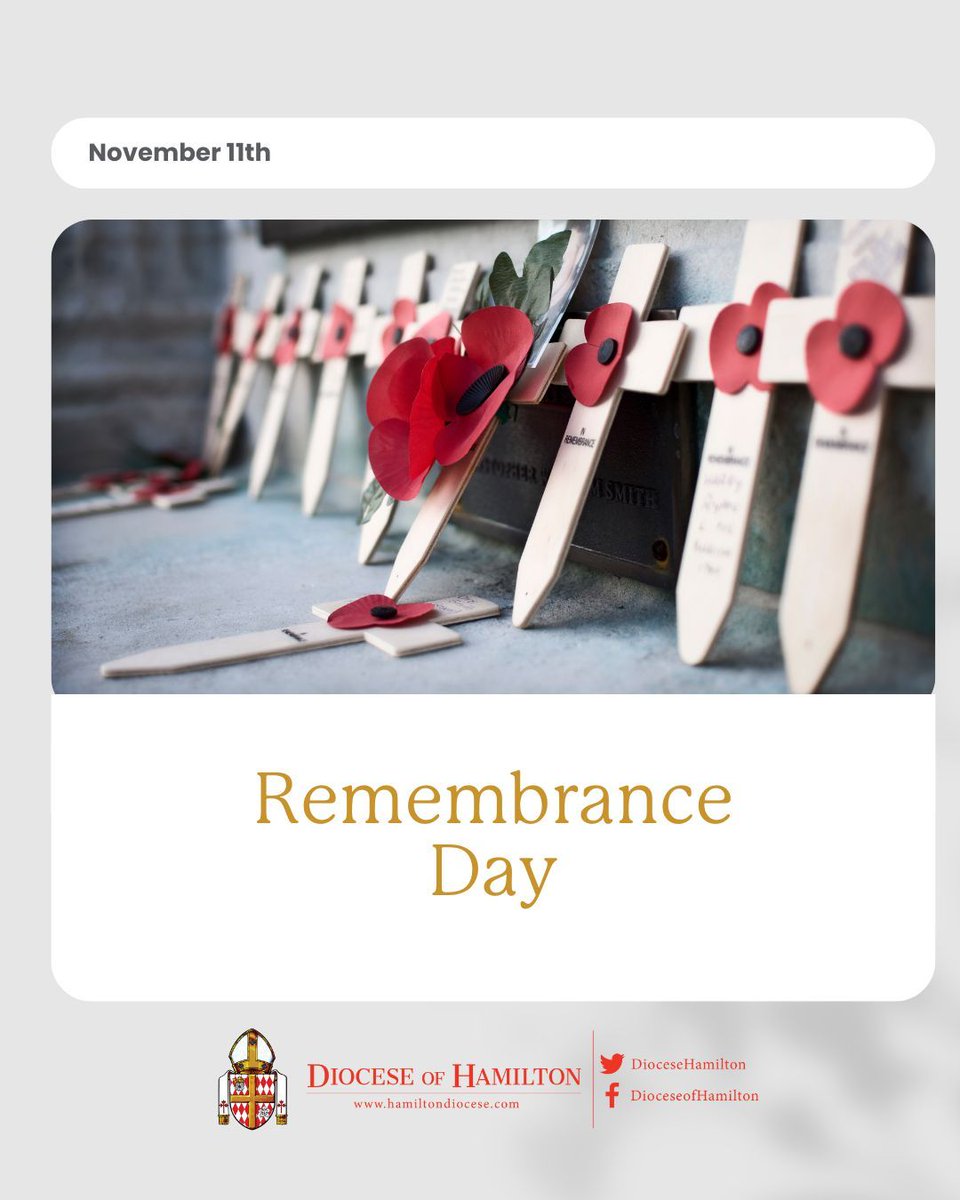 Today we pause in silence and prayer to remember all who have died in war and conflict, and those who have served in the pursuit of peace.

We honour their courage, mourn their loss, and pray for peace in our world, our nations, and our hearts.

#RemembranceDay #LestWeForget