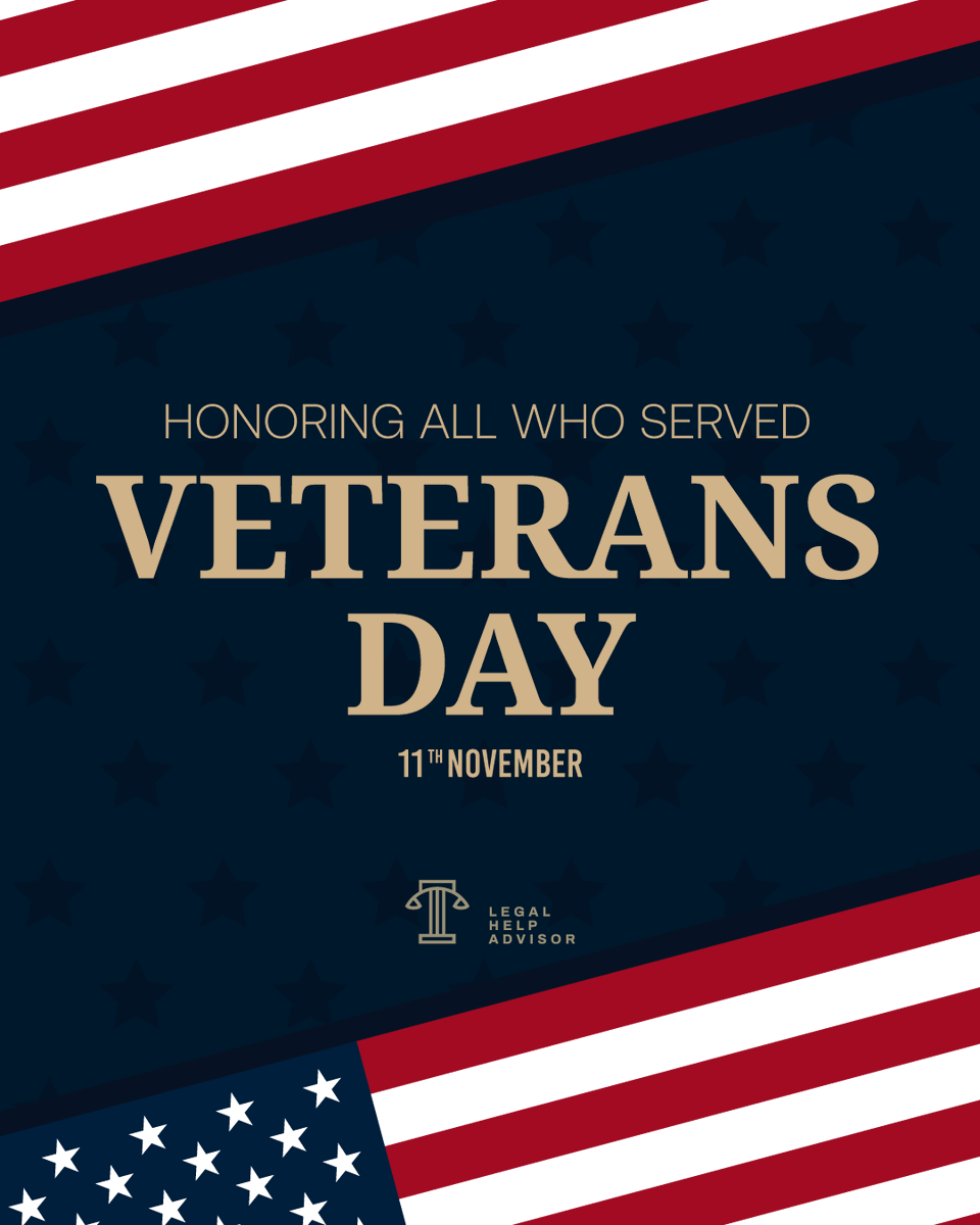 LHA_LegalHelp's tweet image. Today, we honor the courage and sacrifice of our veterans.

At Legal Help Advisor, we recognize the strength it takes to fight for what’s right, both in and out of uniform.
Thank you to all who have served.

#VeteransDay #HonorAndRespect #LegalHelpAdvisor