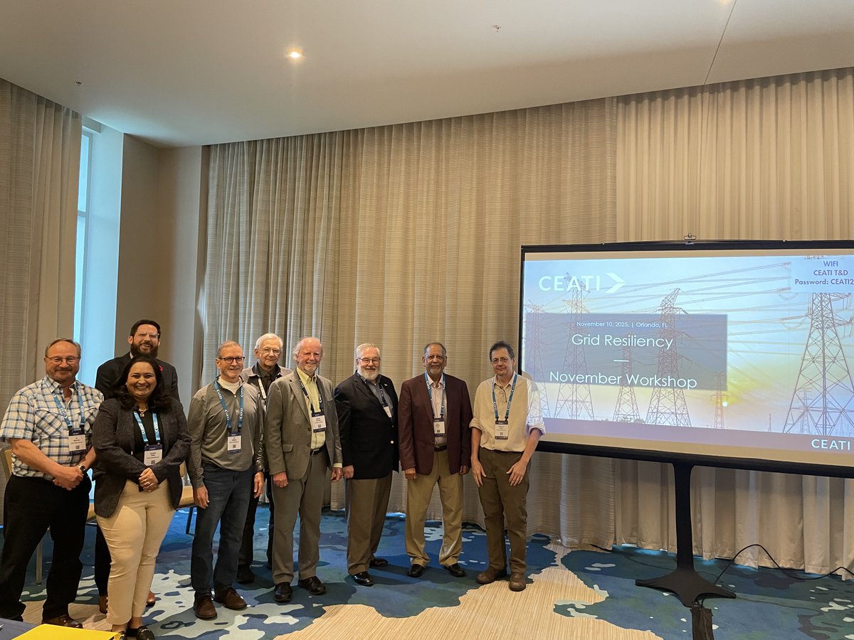 NERC_Official's tweet image. Mark Lauby delivered a presentation on NERC’s perspective on BPS reliability at the CEATI Grid Resiliency Workshop in Orlando. The event brought utilities together to advance frameworks for measuring, managing, and strengthening grid resiliency. 

#NERC #CEATI