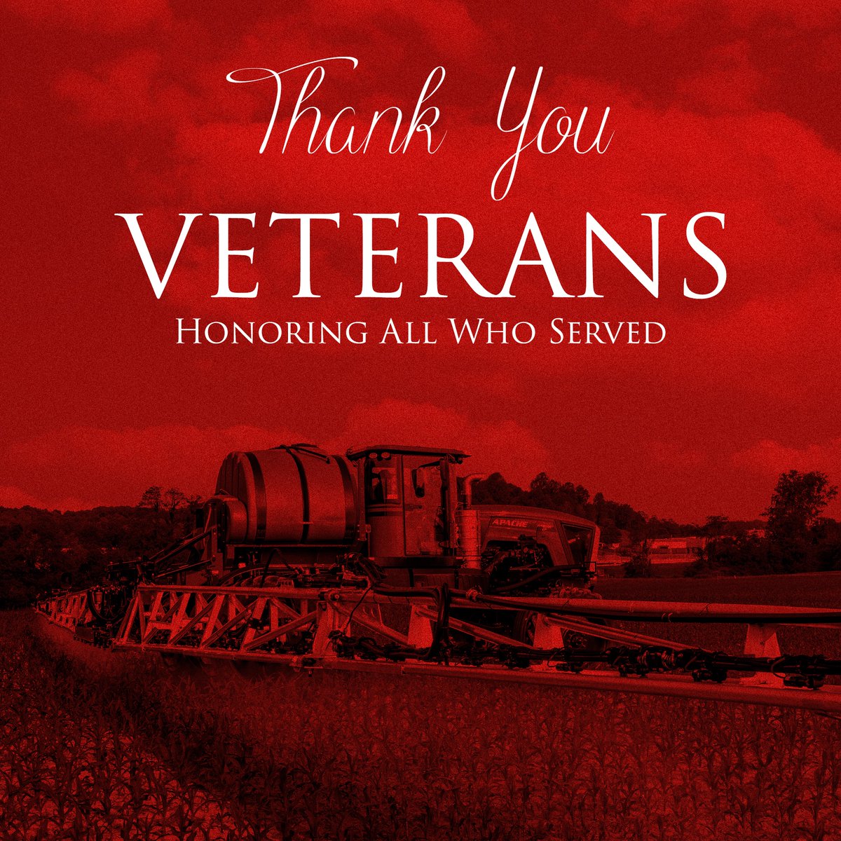 𝐓𝐡𝐚𝐧𝐤 𝐘𝐨𝐮 𝐕𝐞𝐭𝐞𝐫𝐚𝐧𝐬 🇺🇸
To all veterans—thank you for your service, your strength, and your unwavering commitment to this nation.  We are forever grateful for your service.

#VeteransDay #ApacheSprayers