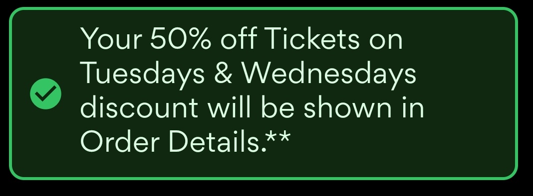 <a href="/koreanoli/">koreanoli</a> <a href="/JFAlmeida90/">J.F. Almeida 💎 AMC 🚀</a> LIve near an AMC Theatres? Today and tomorrow it's 50% off for Stubs members. It's free to join.