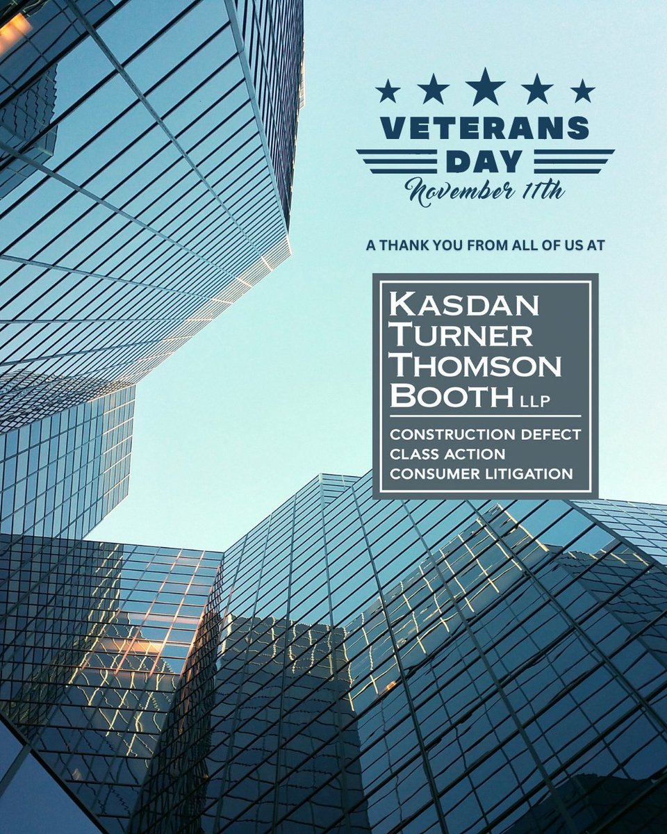 KTTBLaw's tweet photo. Grateful for those whose service protects our freedoms—your contributions are valued, today and every day.
.
.
#veteransday #constructiondefect #classaction #attorney #WalnutCreek #Albuquerque #Phoenix #Irvine #KasdanLaw https://t.co/sOBq4AjpYA