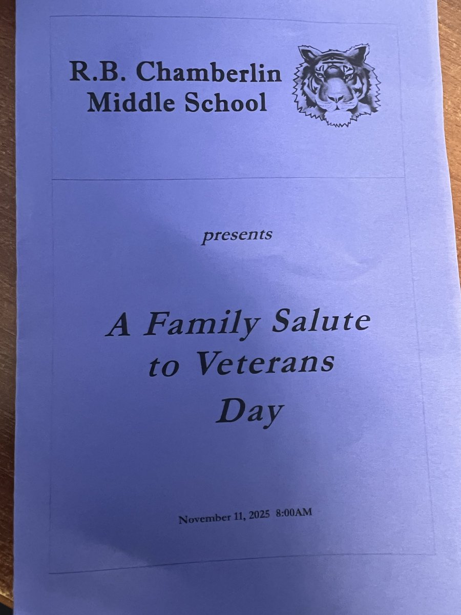 RBCPrincipal's tweet photo. What an incredible day at RBC!  Today we celebrated our Veterans and thanked them for their service and sacrifice.  Our @TBurgTigerBands , Choir, and 8th Grade Orchestra were amazing! https://t.co/aS0NQxXGtJ