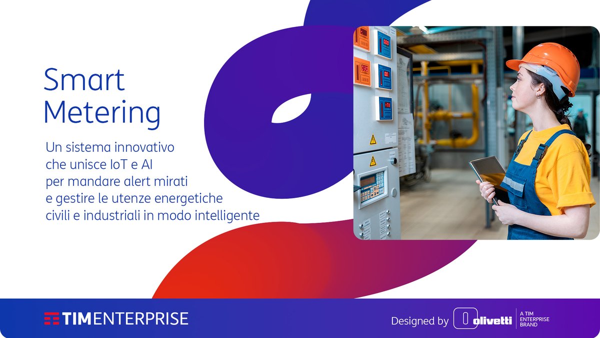 OlivettiOnline's tweet image. #SmartMetering è la soluzione di #TIMEnterprise, powered by #Olivetti, che permette il controllo e la gestione #Smart delle reti gas e idriche 🚰📲

Scopri come #5G, #IoT e #Cloud intervengano nella sua applicabilità a utenze civili e industriali

ℹ️ bit.ly/EnergyUtilitie…
