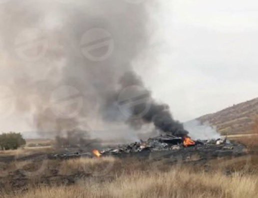 Aerode_r's tweet image. A C-130 Hercules aircraft of Turk Airforce crashed earlier today in Georgian territory 🇹🇷