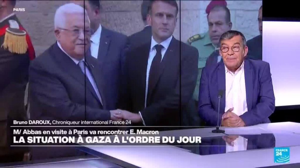 Emmanuel Macron reçoit Mahmoud Abbas, président de l'autorité palestinienne, à Paris france24.com/fr/vid%C3%A9o/…