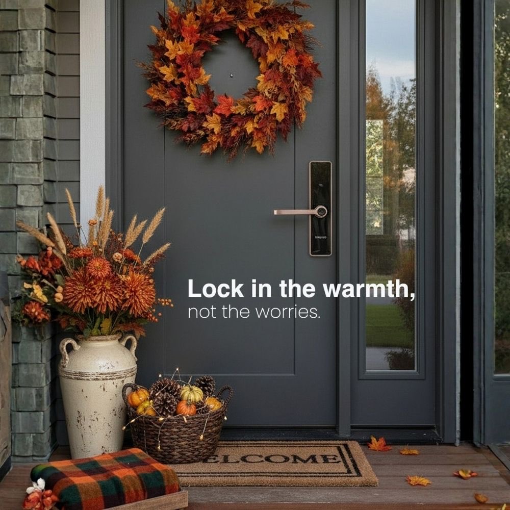 DaltonLocks's tweet photo. As the days get shorter and the air turns crisp, there’s nothing like coming home to a cozy, secure space. With Dalton Smart Locks, you can rest easy knowing your home is protected.  

This fall, keep your peace of mind as warm as your favorite blanket. 🔒✨ https://t.co/tZxAe8pa6X