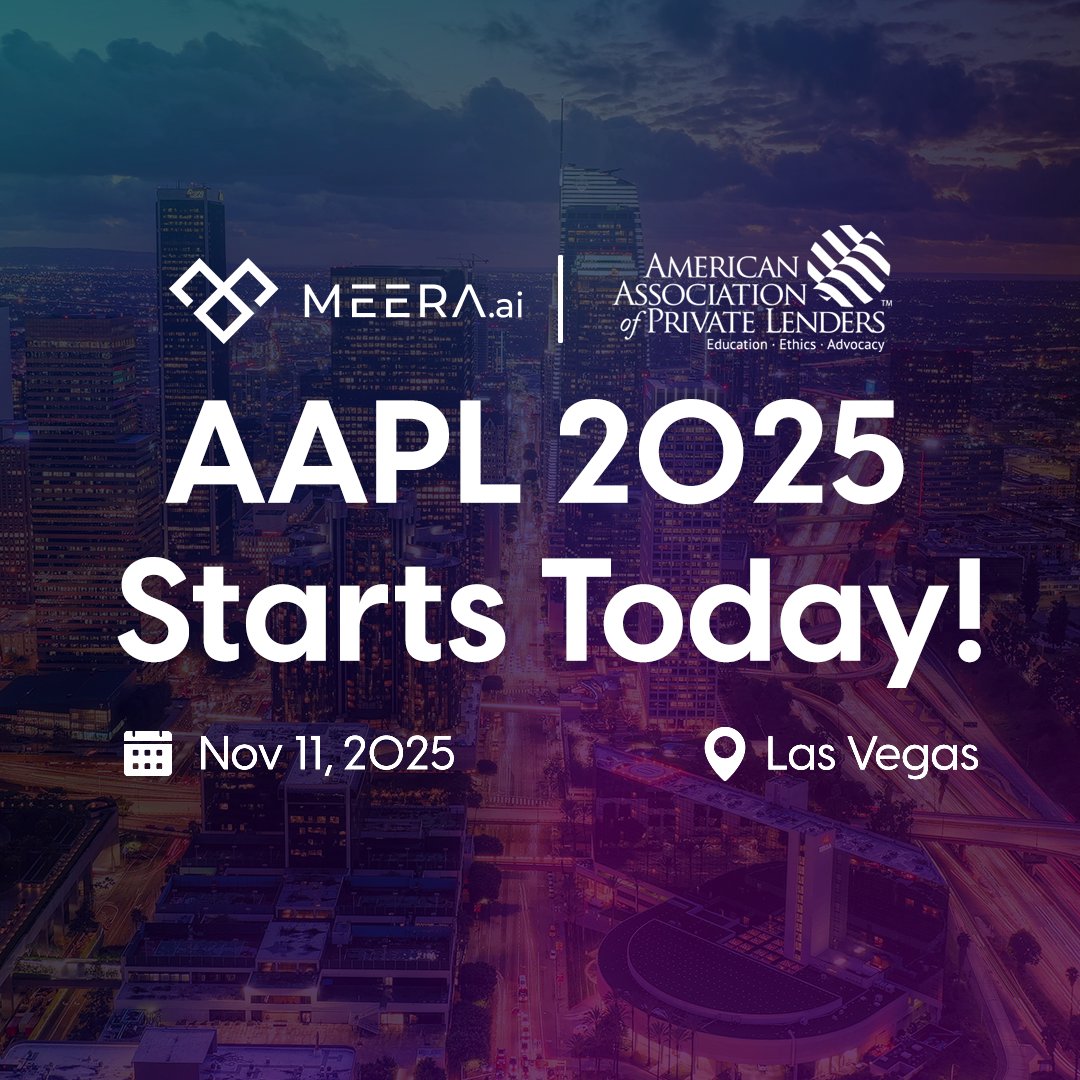 The AAPL 2025  kicks off today! 

At bit.ly/47OZFIx, we’re redefining how lending teams connect with borrowers &amp; partners through AI-SMS automation — driving faster responses &amp; smarter engagement.

👉 bit.ly/4nLabGr

#MeeraAI #Lenders #Fintech #AAPL