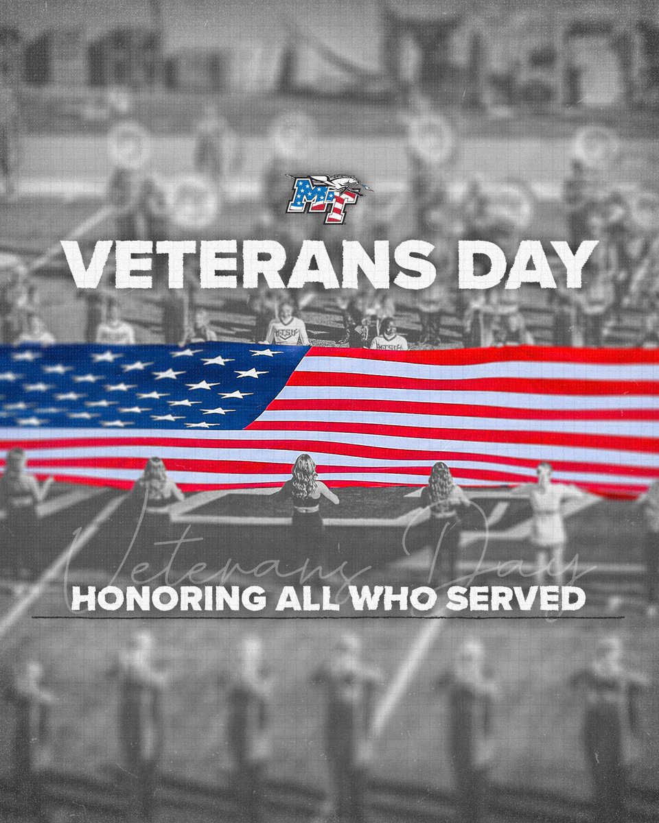 Today and every day, the Blue Raiders thank all who have served and sacrificed for our country 🇺🇸