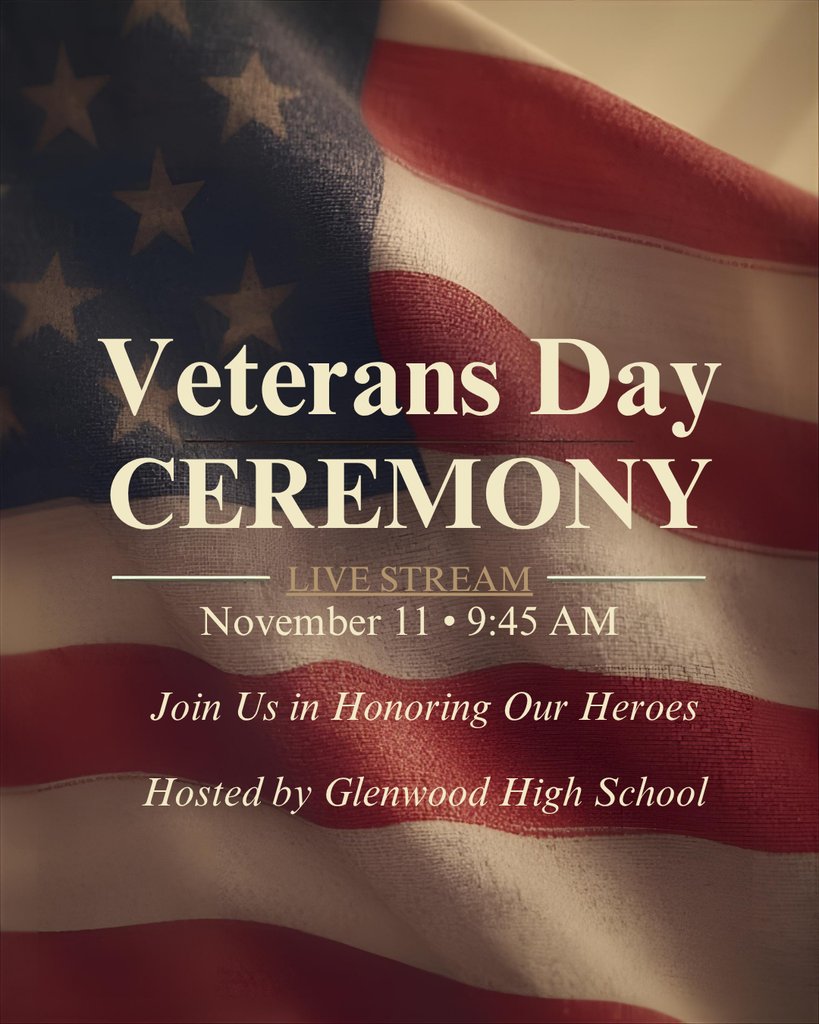 For those who cannot join us in person for the Veterans Day Ceremony, we will be live streaming the event at GCSD Stream. youtube.com/live/n3gFxkiXC…