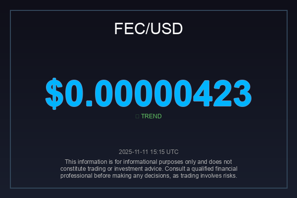 _globalimpact's tweet image. Hold onto your hats! $FEC is testing a crucial level at $0.00000423. What&apos;s brewing behind this move?  If you&apos;re seeing green for $FEC, show some love with a RT!  #FECAnalysis #Altcoin #CryptoTrading