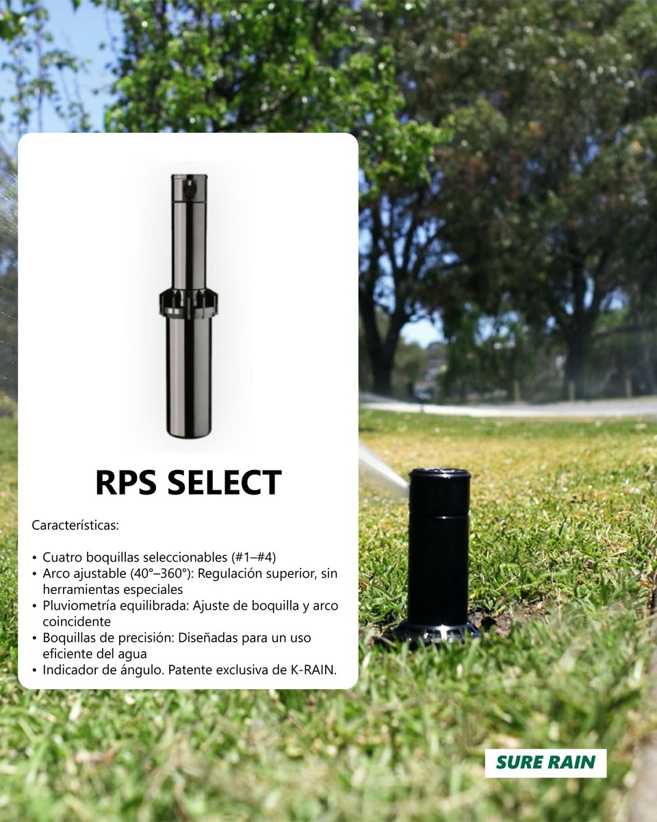 SureRain's tweet image. Aspersores Emergentes K-RAIN 💦

ASPERSOR RPS 75
rosca hembra 3/4"

ASPERSOR RPS SELECT
rosca hembra 3/4"

ASPERSOR PRO PLUS
Medidas: rosca hembra 3/4"

ASPERSOR SUPER PRO
rosca hembra 3/4"

ASPERSOR MINI PRO
rosca hembra 1/2"

PRO SPORT
rosca hembra 1"