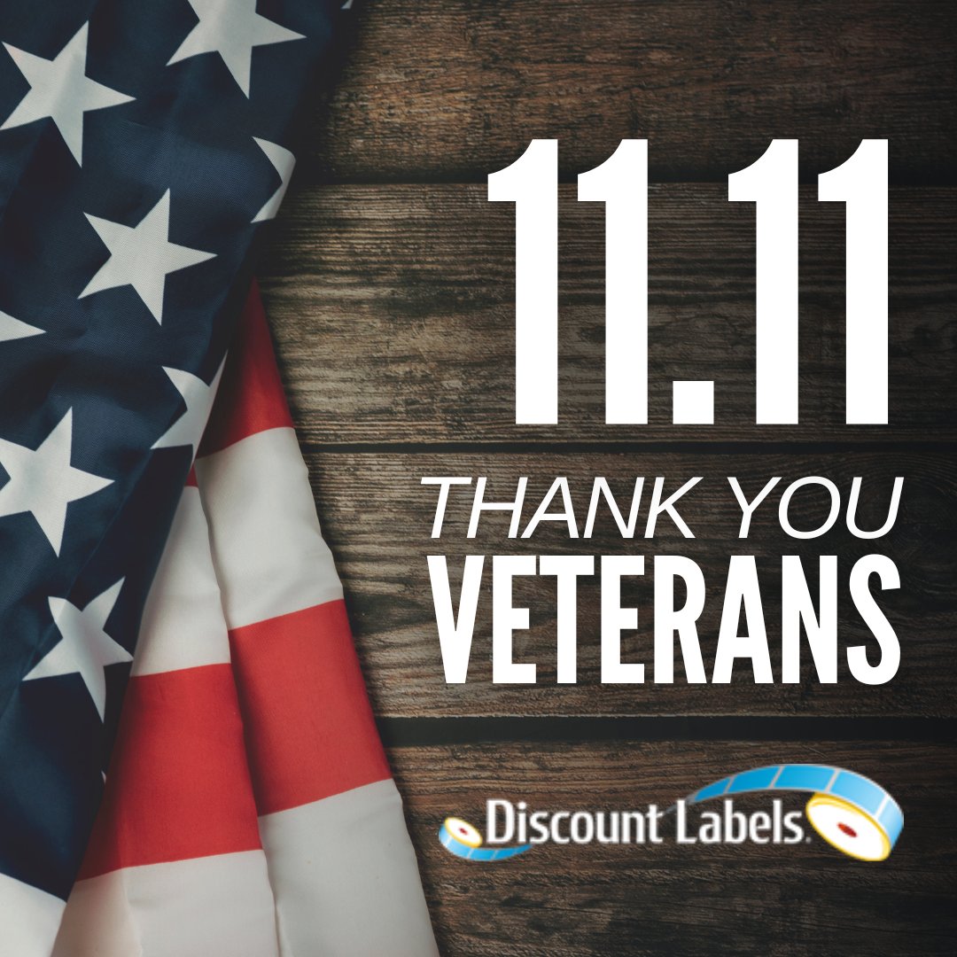 Discount_Labels's tweet photo. Today, we pause to honor the individuals who have served and sacrificed for something greater than themselves.

To all veterans and military families, thank you. Your courage, commitment, and service are deeply appreciated. https://t.co/FAuIgV7qgM
