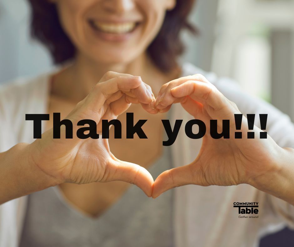 TheCoTableOrg's tweet image. We can&apos;t thank you enough for helping us meet the increased need during the SNAP benefit lapse. Your food donations, monetary gifts, and volunteer hours helped hundreds of families put meals on the table. Together, we&apos;re sharing food, hope and dignity. #CommunityTable #ThankYou