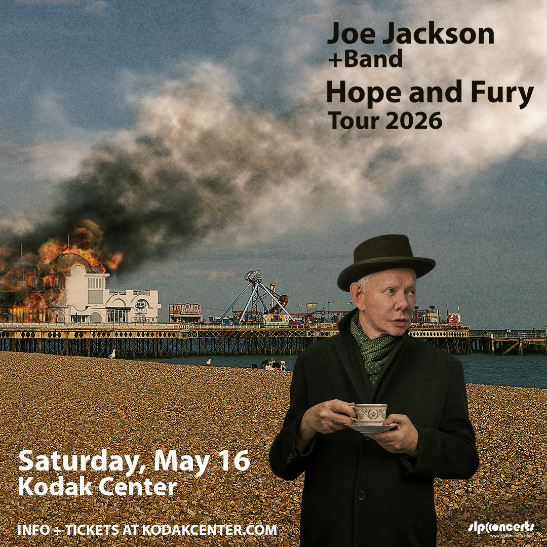 𝑱𝑼𝑺𝑻 𝑨𝑵𝑵𝑶𝑼𝑵𝑪𝑬𝑫! <a href="/JoeJacksonMusic/">Joe Jackson Music</a> + Band: Hope and Fury Tour 2026 is coming to Kodak Center on Saturday, May 16th! Tickets go on sale Friday @ 10am at Ticketmaster.com and the Kodak Center Box Office. Check your inbox later for the presale signup link!