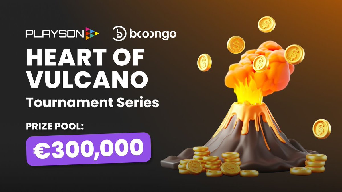 Step into a month-long saga across four tournament phases. Each one comes with unique scoring mechanics, exclusive games, and its own prize pool. Compete in Burning Spins, Ash Storm, Lava Wins and Flame Trophy for your chance to earn a share of 300,000 EUR.