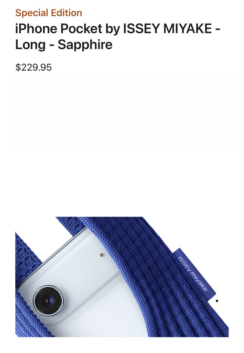 【限定生産品】iPhone Pocket サファイア ロング iPhone Pocket by Issey Miyake - ロング - サファイア - Apple（日本）