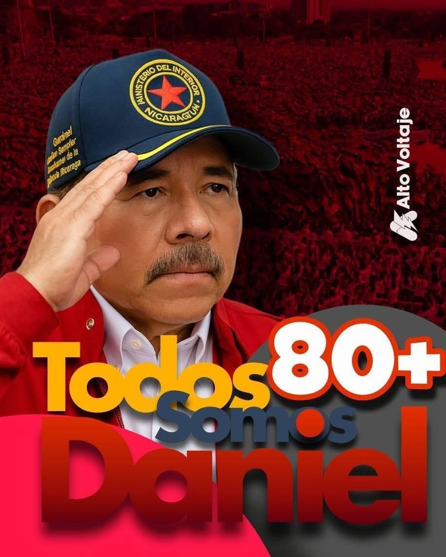 Feliz Cumpleaños a nuestro Amigo, nuestro Líder, nuestro Estadista, nuestro Comandante Daniel.
El mero 🐓 ennavajado.
#TodosSomosDaniel80ymas
<a href="/noelia_arauz/">𝙼𝚊𝚛í𝚊 𝙽𝚘𝚎𝚕𝚒𝚊 𝙰𝚛á𝚞𝚣🇳🇮</a> <a href="/RDRFSLN_/">RDRFSLN_🇳🇮❤🖤</a> <a href="/FcoRosales78/">Francisco Rosales 🇳🇮</a> <a href="/Atego16/">@🅰🆃🅴🅶🅾 🇳🇮</a>