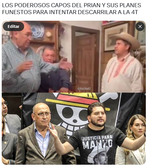 TEPETATES53's tweet photo. @Jacinta_Camila @mario_dico50 @Antonio04952504 @RedAMLOmx @CamilaAlec23412 @IlanBalam @unam_condor @SilviaIllades @DosRunas @luna_verdad @BarrancoAnaya @ConLa4T2024 @alfonso @Ismuel2181859 COMPASDRASGO QUE MECE LA CUNA"El que hace mal el trabajo es #compadre del que lo destruye" #PODEROSOS CAPOS DEL PRIAN CON LICENCIA PARA DESTRUIR https://t.co/AccL6sPjo5