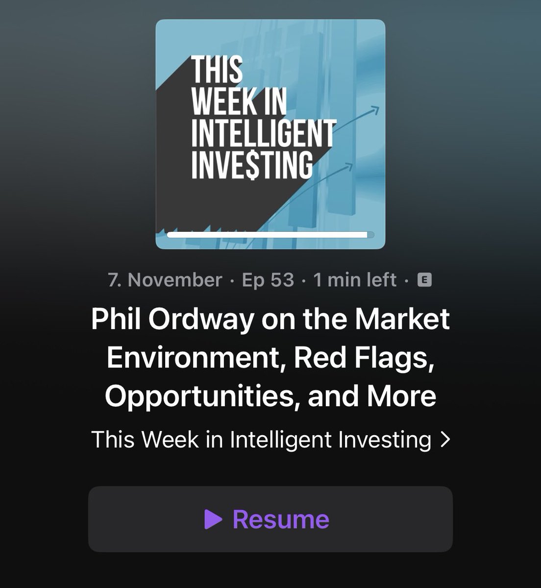 <a href="/twiii_podcast/">This Week in Intelligent Investing</a> continues to be one of my favorite investing podcasts. Very aligned with how I think about stock markets. 

Rational, value-focused, always embracing the bear case, showing the ability two hold two conflicting views. 

Chapeau!