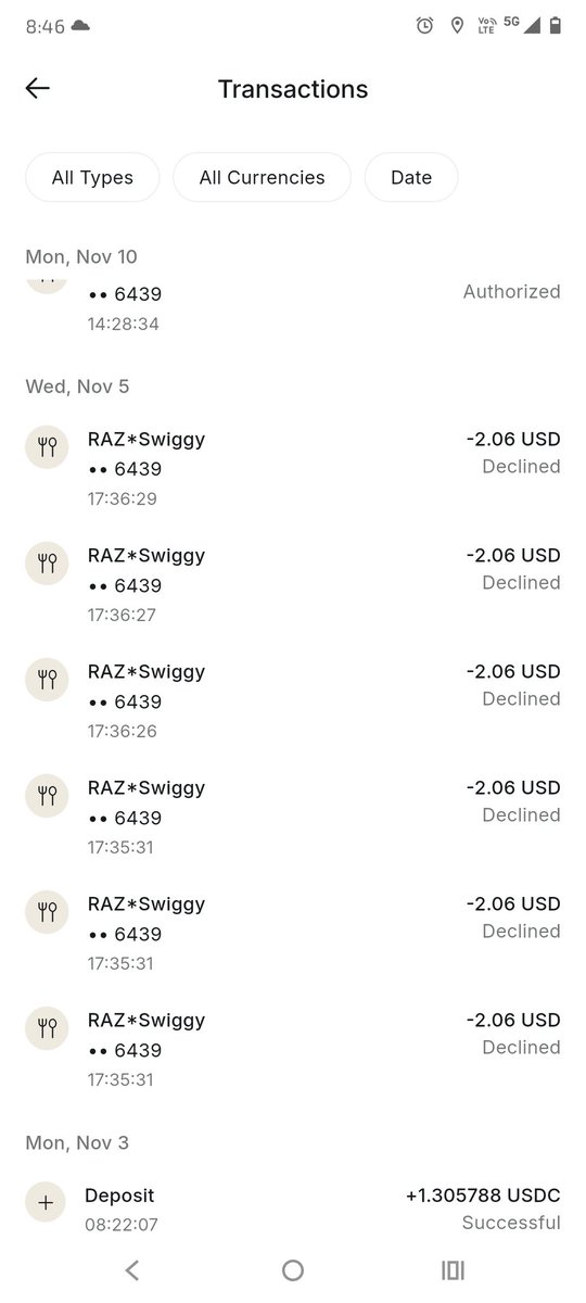 ASHUTOS49972497's tweet photo. @zora @EWCLcrypto See why do i request a single transaction 6 times . They made declined fee deduction 6 times @RedotPay fix this https://t.co/K66dW7ZXKl