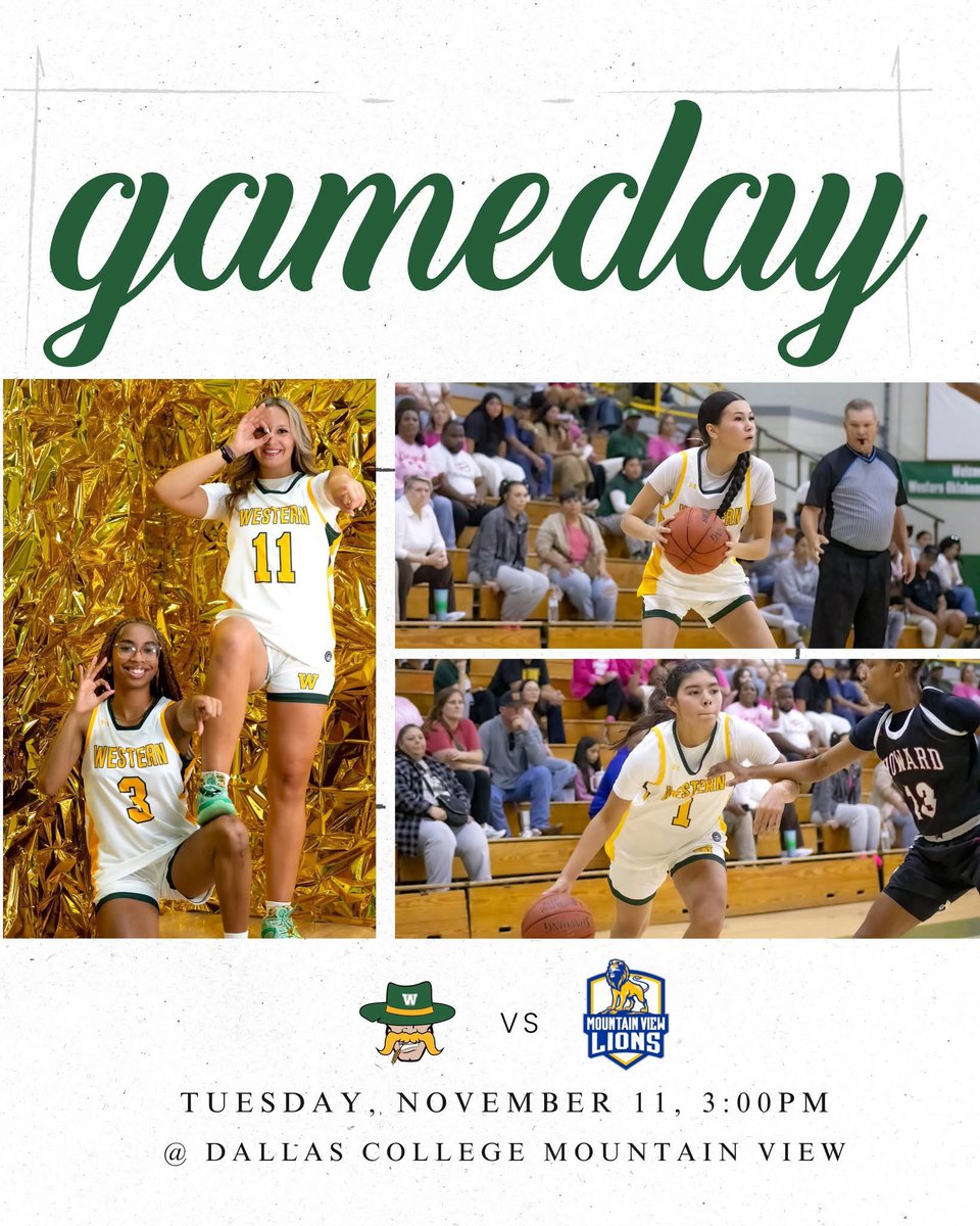 Western Women’s Basketball hits the road to take on Dallas College-Mountain View today at 3:00 PM! 

📍Dallas College-Mountain View
🖥️ fan.hudl.com/usa/tx/dallas/…

#DubsUp || #STS